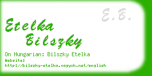 etelka bilszky business card